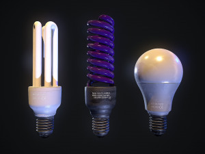 Energy Saving Lamp 3D Models