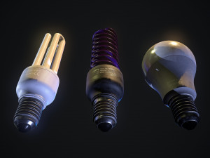 Energy Saving Lamp 3D Model