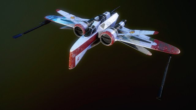 ARC-170 starfighter 3D Model .c4d .max .obj .3ds .fbx .stl .blend 