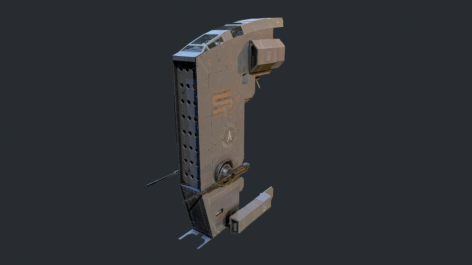 Spacefighter 3D Model .c4d .max .obj .3ds .fbx .stl .blend 
