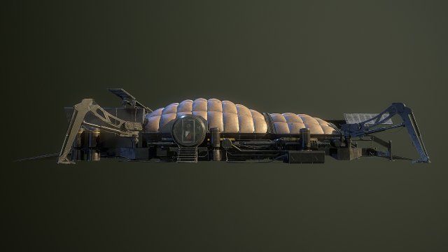 Mars Station 3D Model .c4d .max .obj .3ds .fbx .stl .blend 