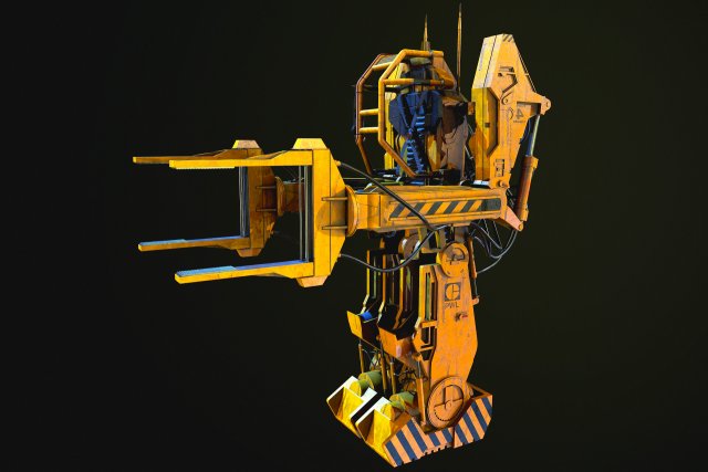 P-5000 Powered Work Loader 3Dモデル .c4d .max .obj .3ds .fbx .stl .blend 