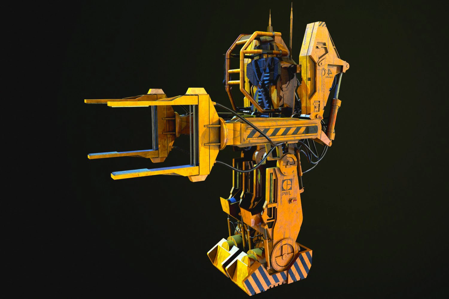 P-5000 Powered Work Loader 3D Model .c4d .max .obj .3ds .fbx .stl .blend 