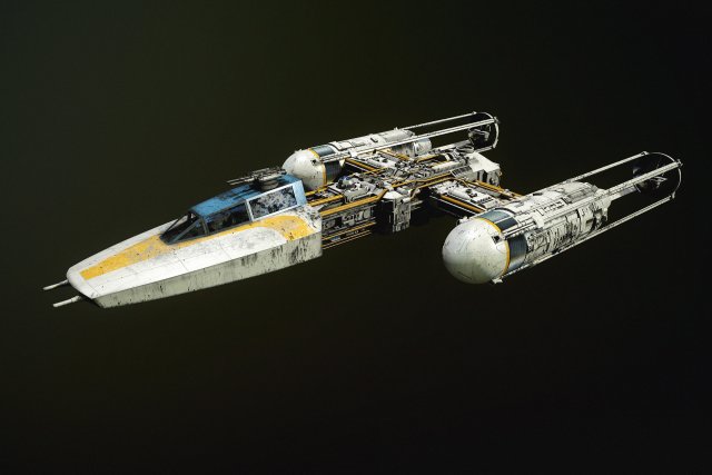 Y-wing Starfighter Star Wars 3D Модель .c4d .max .obj .3ds .fbx .stl .blend 