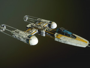 Y-wing Starfighter Star Wars 3D Модель