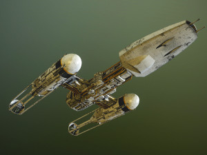 Y-wing Starfighter Star Wars 3D Модель