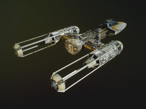 Y-wing Starfighter Star Wars 3D Модель
