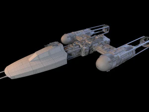 Y-wing Starfighter Star Wars 3D Model