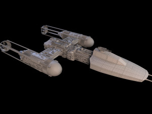 Y-wing Starfighter Star Wars 3D Модель