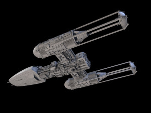 Y-wing Starfighter Star Wars 3D Модель