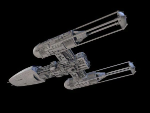 Y-wing Starfighter Star Wars 3D Model