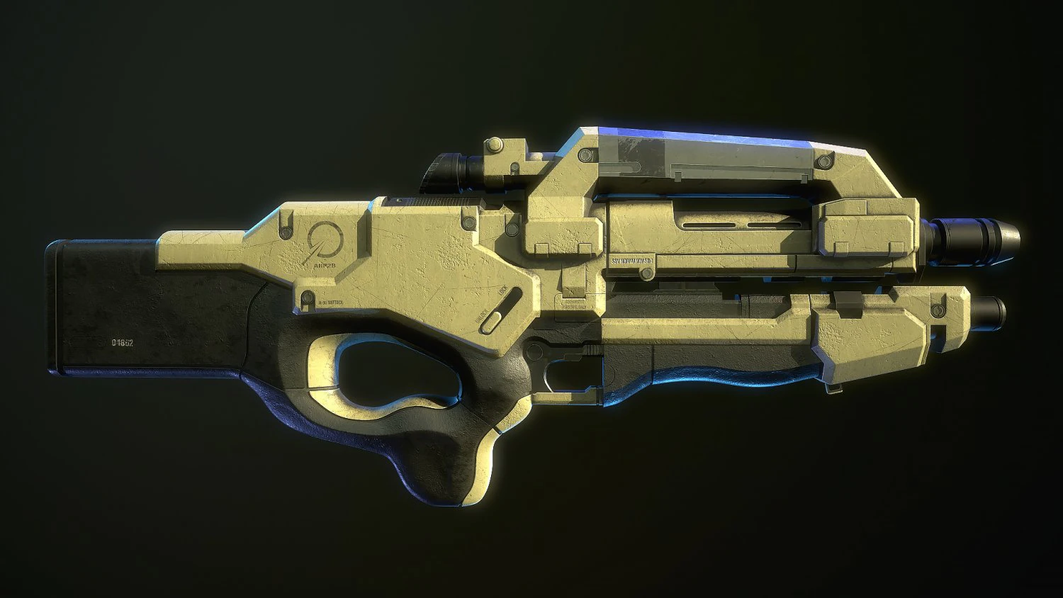 M96 Mattock Mass Effect 3D Model .c4d .max .obj .3ds .fbx .stl .blend 