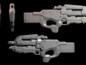 M96 Mattock Mass Effect 3D Model
