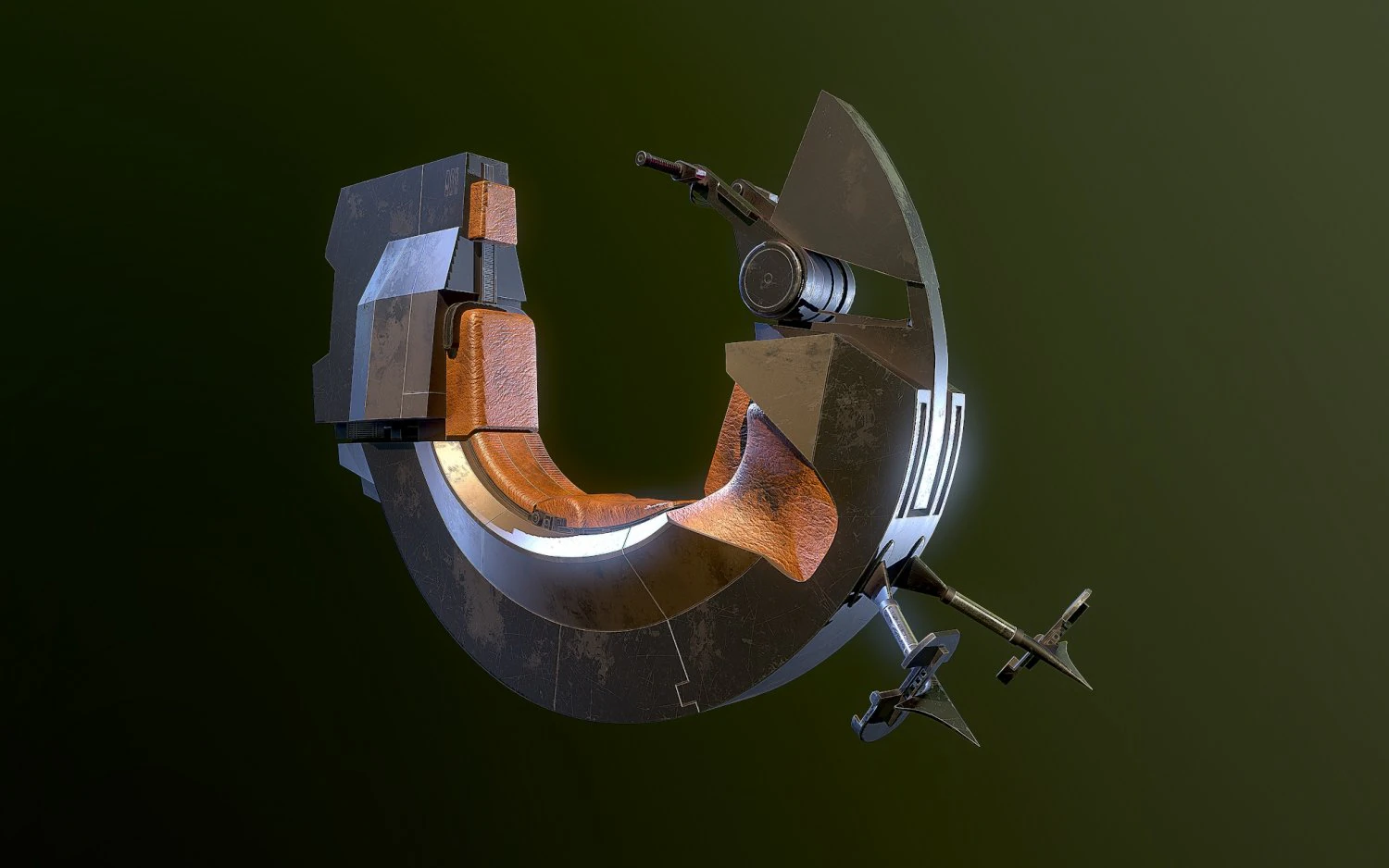 Bloodfin speeder Star Wars 3D Model .c4d .max .obj .3ds .fbx .stl .blend 