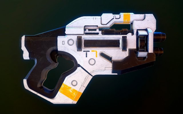 Talon T7 Heavy Pistol Mass Effect 3D 모델 .c4d .max .obj .3ds .fbx .stl .blend