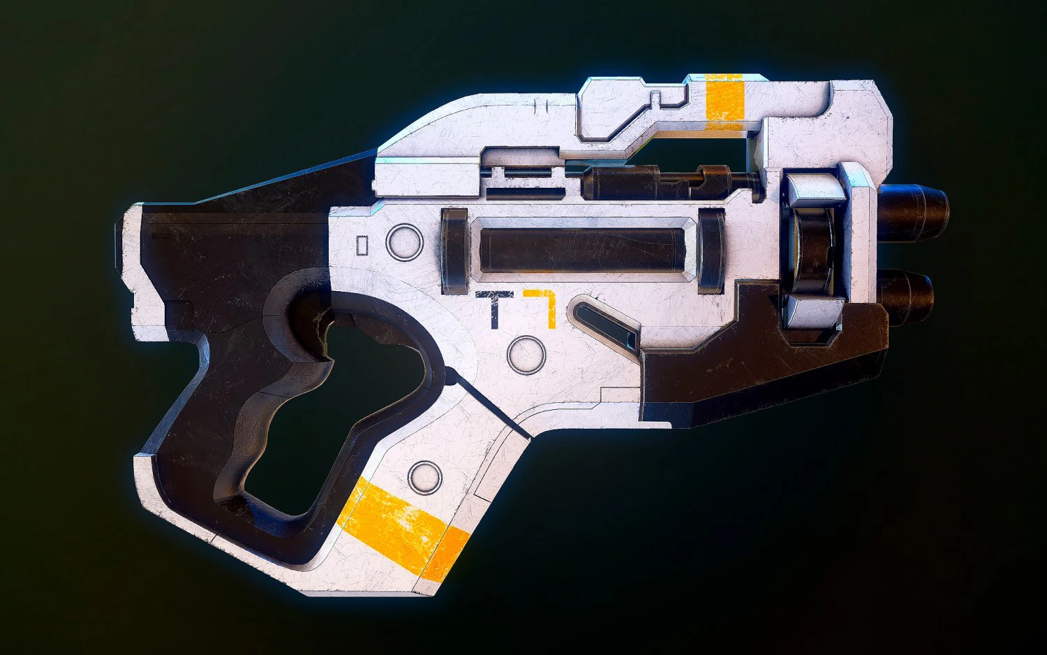 Talon T7 Heavy Pistol Mass Effect 3D Model .c4d .max .obj .3ds .fbx .stl .blend 