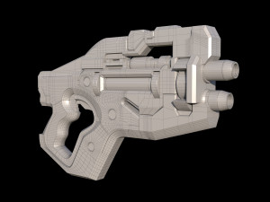 Talon T7 Heavy Pistol Mass Effect 3D 모델