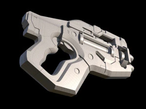 Talon T7 Heavy Pistol Mass Effect 3D Model