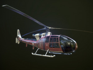 Helicopter SA340 Gazelle 3D Model