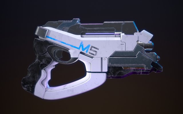 M-5 Phalanx Mass Effect 2 3D 模型 .c4d .max .obj .3ds .fbx .stl .blend 