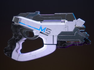 M-5 Phalanx Mass Effect 2 3D Model