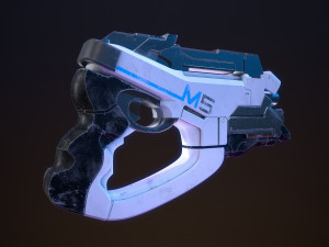 M-5 Phalanx Mass Effect 2 3D 模型