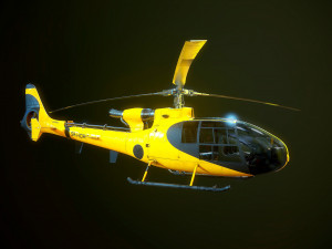 Helicopter SA340 Gazelle 3Dモデル