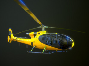 Helicopter SA340 Gazelle 3D-Modell