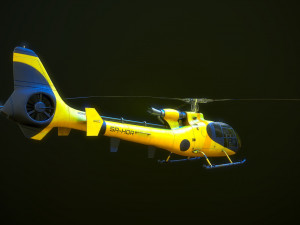 Helicopter SA340 Gazelle 3D-Modell