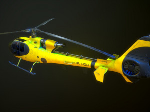 Helicopter SA340 Gazelle 3D-Modell