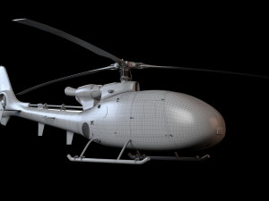 Helicopter SA340 Gazelle 3D-Modell