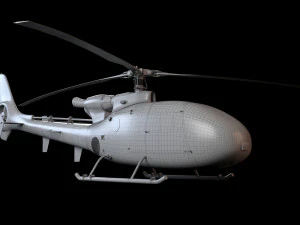 Helic&oacute;ptero SA340 Gazela Modelo 3D