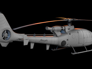 Helicopter SA340 Gazelle 3D-Modell