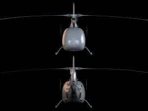 Helic&oacute;ptero SA340 Gazela Modelo 3D