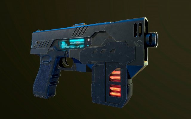 The Lawgiver MK2 Judge Dredd 3D-Modell .c4d .max .obj .3ds .fbx .stl .blend 