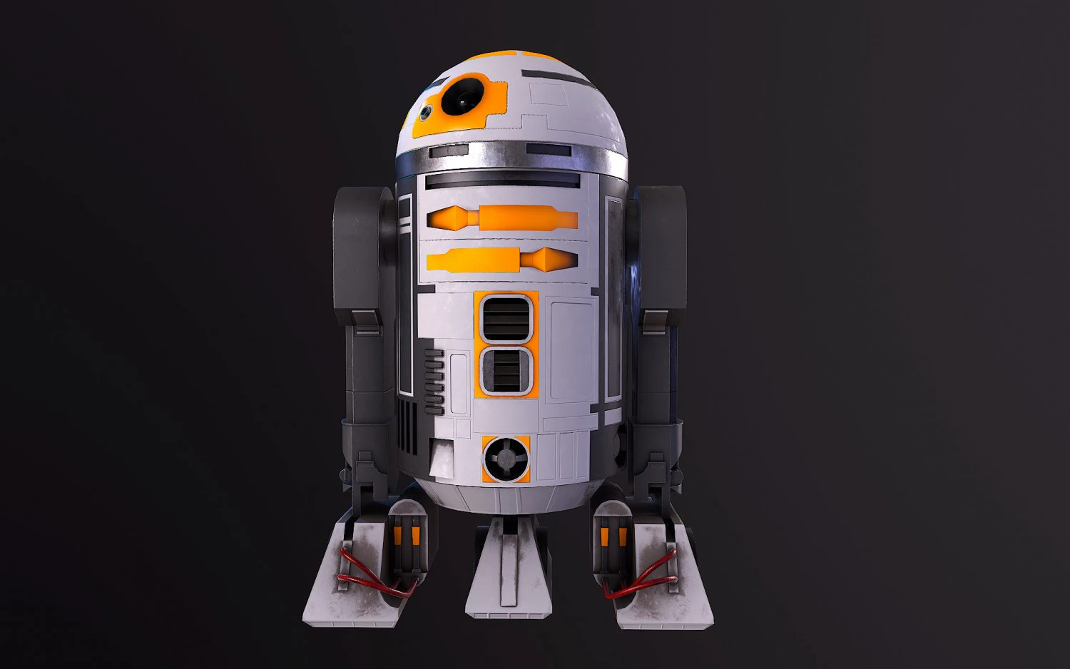 RD3 Star Wars Baixo poli Baixo poli Modelo 3D .c4d .max .obj .3ds .fbx .stl .blend 