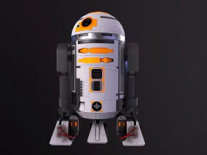 RD3 Star Wars Низький полі Низький полі 3D Модель