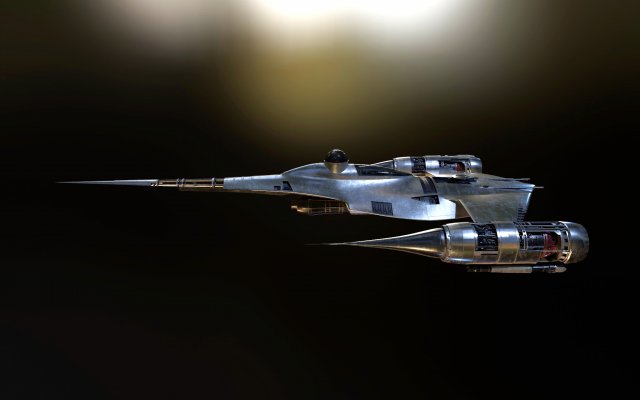N1 Naboo Starfighter Mandalorian Model 3D .c4d .max .obj .3ds .fbx .stl .blend 