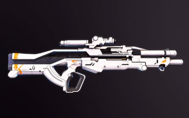 Cerberus M13 Raptor Sniper MASS EFFECT Modelo 3D .c4d .max .obj .3ds .fbx .stl .blend 