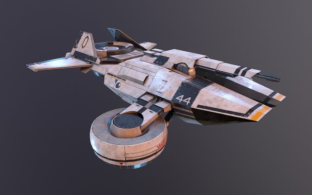M44 Hammerhead Mass Effect 3D 모델 .c4d .max .obj .3ds .fbx .stl .blend 