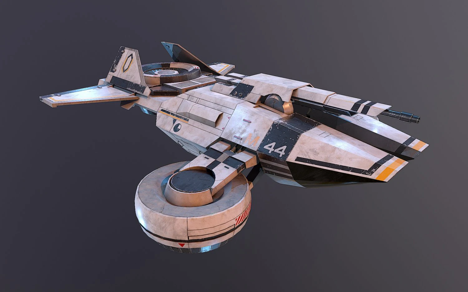 M44 Hammerhead Mass Effect 3D Model .c4d .max .obj .3ds .fbx .stl .blend 