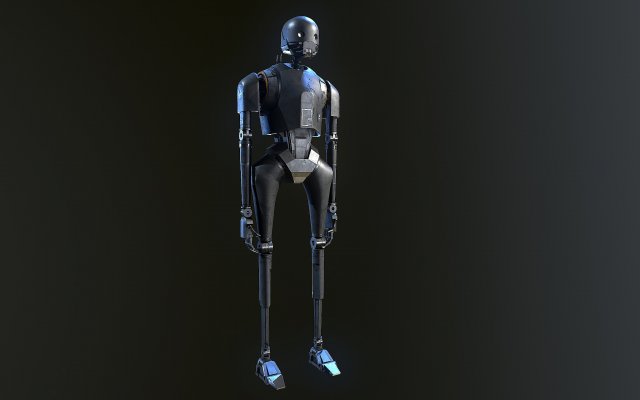 K-2SO Star Wars 3D Модель .c4d .max .obj .3ds .fbx .stl .blend 