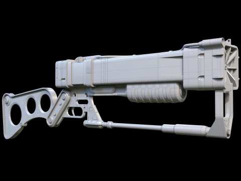 Aer9 Laser Rifle Fallout 3D Model
