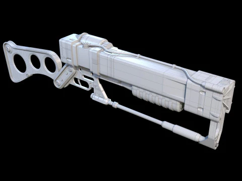 Aer9 Laser Rifle Fallout 3D Model