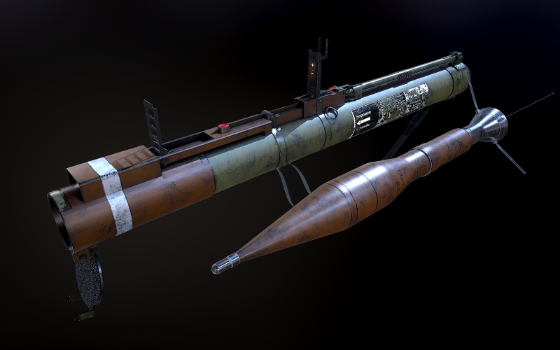 Rocket Launcher Model 3D .c4d .max .obj .3ds .fbx .stl .blend 