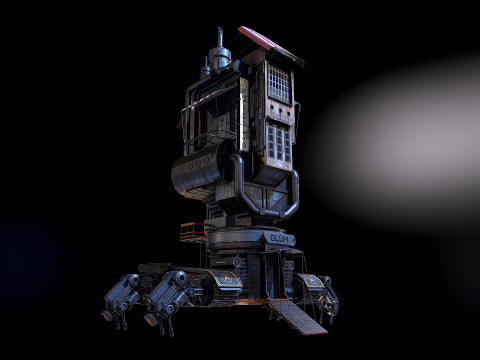 Steampunk building 3D 모델