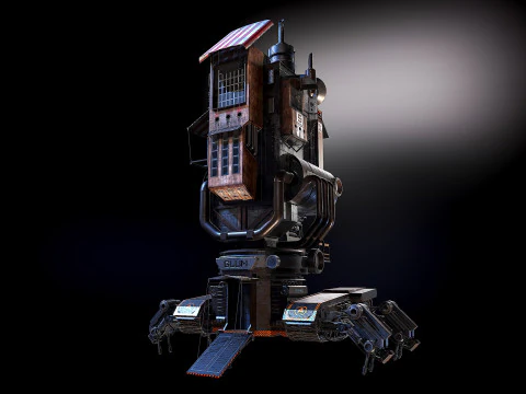Steampunk building 3D Model