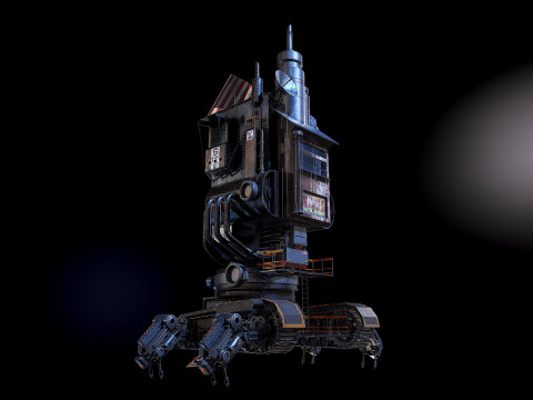 Steampunk building Modello 3D