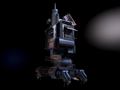Steampunk building Modello 3D