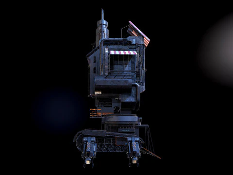 Steampunk building 3D Model